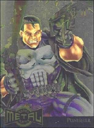 Marvel Metal (Metal Blasters Subset) card 9-B Punisher (Gold Foil)