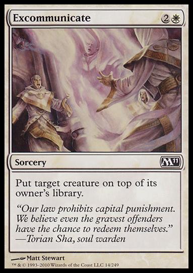 Magic the Gathering: 2011 Core Set (Base Set) card 14 Excommunicate