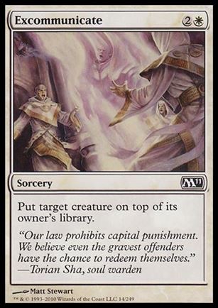 Magic the Gathering: 2011 Core Set (Base Set) card 14 Excommunicate