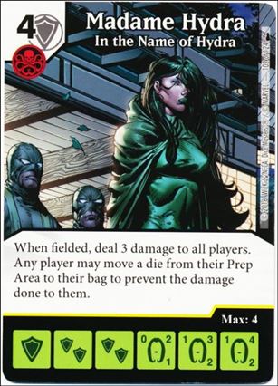 Marvel Dice Masters Deadpool card 102 Madame Hydra: In the Name of Hydra
