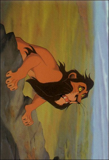 Lion King: Series 1 (Base Set)  card 26 Mufasa Plunges Into the Gorge