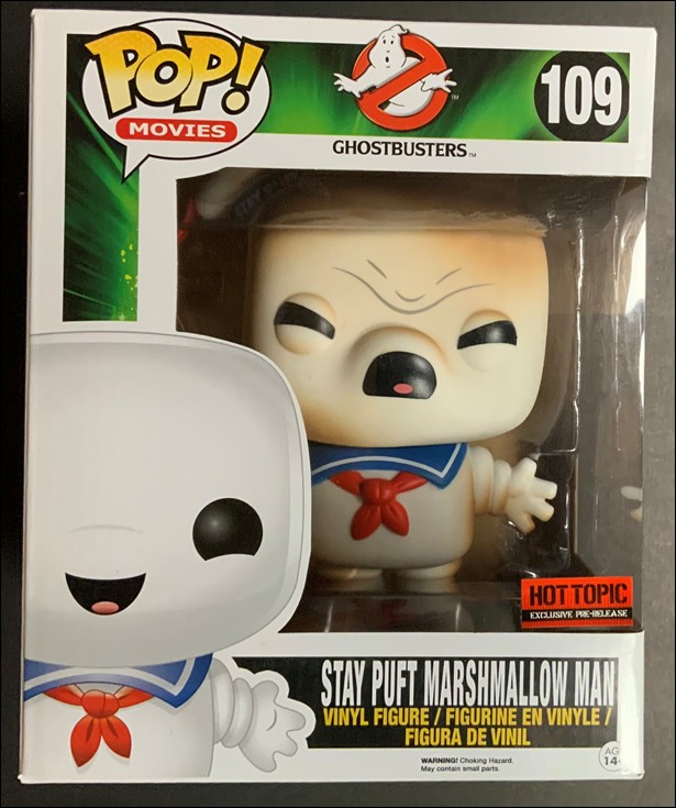 POP! Movies figure 109-F Stay Puft Marshmallow Man (Toasted) Hot Topic