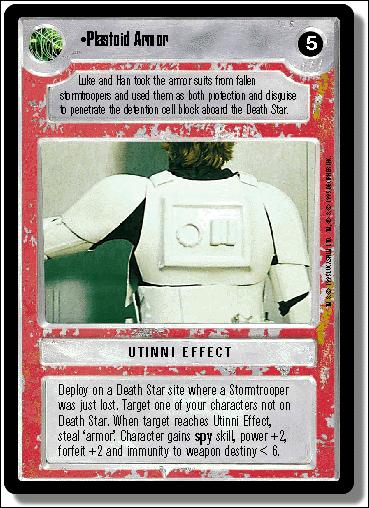 Star Wars: Premiere Limited (Base Set) card 229 Plastoid Armor