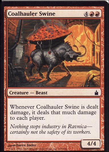 Magic the Gathering: Ravnica (Base Set)  card 119 Coalhauler Swine