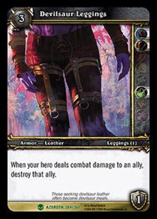 World of Warcraft: Heroes of Azeroth (Base Set) card 284 Devilsaur Leggings