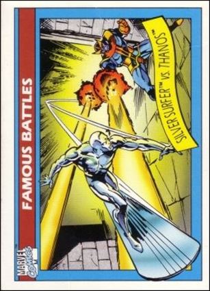 Marvel Universe: Series 1 (Base Set) card 116 Silver Surfer vs Thanos