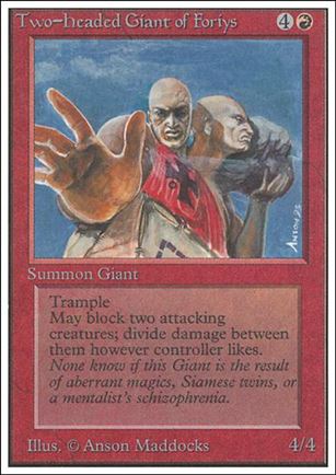 Magic the Gathering: Unlimited (Base Set) card 180 Two-Headed Giant of Foriys