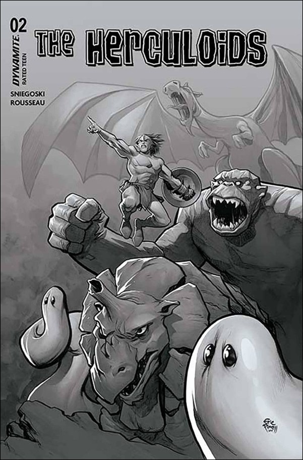 Herculoids (2025) issue 2-X Eric Powell B&W 1:7 Cover