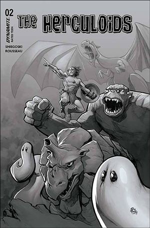 Herculoids (2025) issue 2-X Eric Powell B&W 1:7 Cover