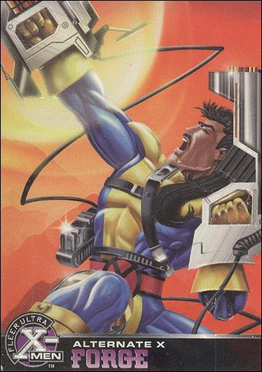 1996 Fleer Ultra X-Men All Chromium (Alternate X Embossed Subset) card 9 Forge