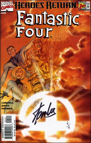 Fantastic Four (1998) issue 1-C DF Sunburst Cover (Signed by Stan Lee) 1/4