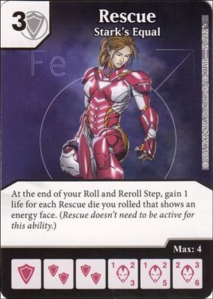Marvel Dice Masters Civil War card 59 Rescue: Stark's Equal
