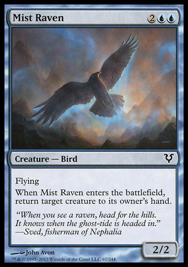 Magic the Gathering: Avacyn Restored (Base Set) card 67 Mist Raven