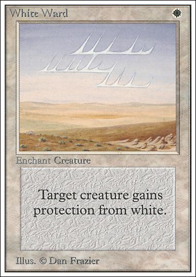 Magic the Gathering: Unlimited (Base Set) card 45 White Ward