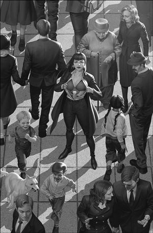 Vampirella: The Dark Powers issue 2-T Jung-Geun Yoon 1:45 Black & White Virgin Cover
