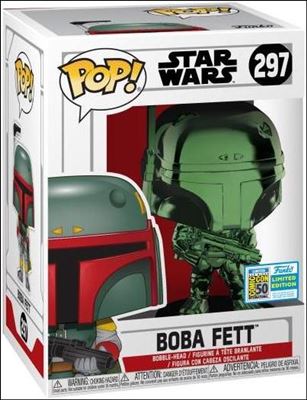 POP! Star Wars figure 297-C Boba Fett (Green Chrome) SDCC 2019