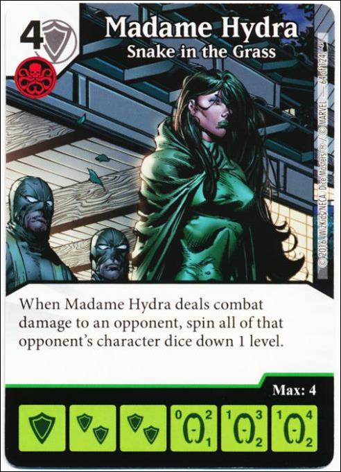 Marvel Dice Masters Deadpool card 64 Madame Hydra: Snake in the Grass 