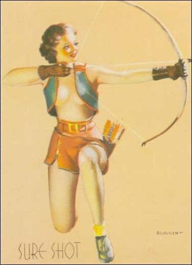 Elvgren's Calendar Pinups 2 (Base Set) card 26 Sure Shot