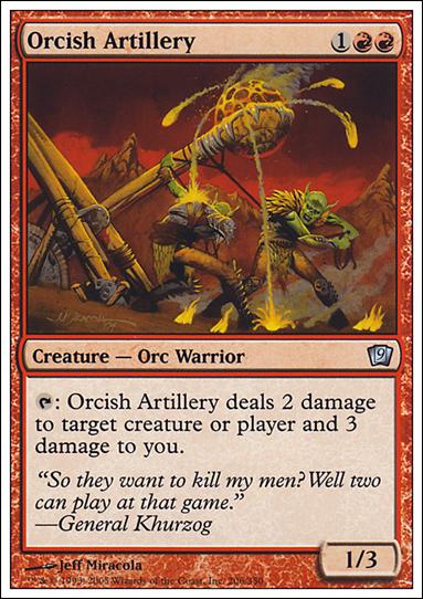Magic the Gathering: 9th Edition (Base Set) card 206 Orcish Artillery
