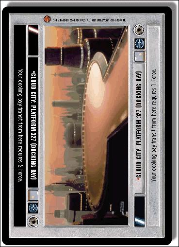 Star Wars: Cloud City Limited (Base Set) card 173 Cloud City: Platform 327 (Docking Bay)