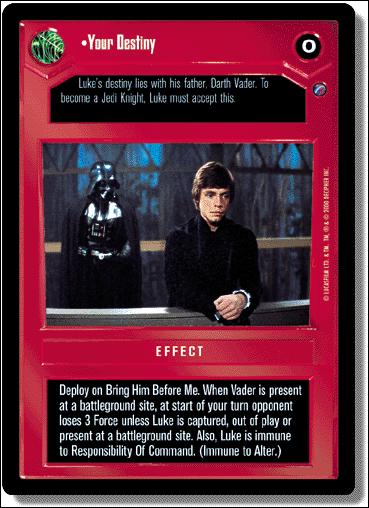 Star Wars: Death Star II Limited (Base Set) card 43 Your Destiny