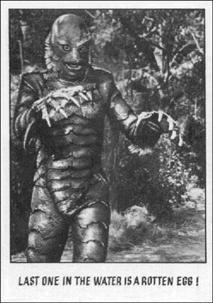 Creature Feature (Base Set) card 58 Last one in the water is a rotten egg!