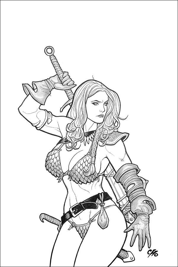 Savage Red Sonja issue 2-I Frank Cho 1:20 Line Art Virgin Cover