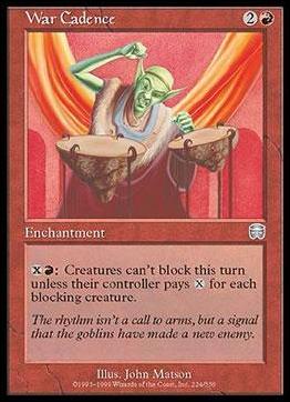 Magic the Gathering: Mercadian Masques (Base Set) card 224 War Cadence