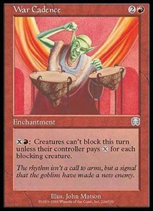 Magic the Gathering: Mercadian Masques (Base Set) card 224 War Cadence