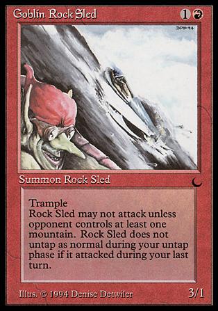 Magic the Gathering: The Dark (Base Set) card 67 Goblin Rock Sled