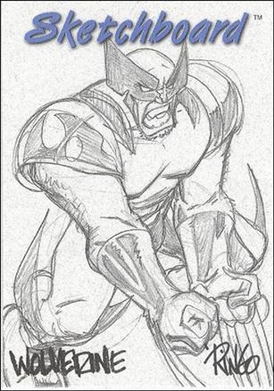 Marvel Creators Collection '98 (Sketchboard Subset) card 2-D Wolverine (White)