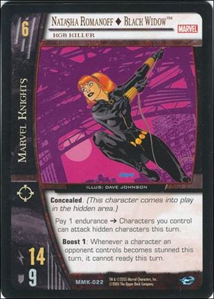 Marvel Knights: VS System (Base Set) card MMK-022 Natasha Romanoff: Black Widow