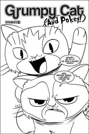 Grumpy Cat & Pokey issue 1-E Steve Uy Coloring Book Cover