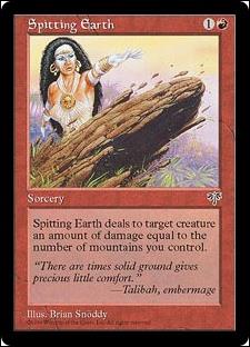 Magic the Gathering: Mirage (Base Set) card 192 Spitting Earth