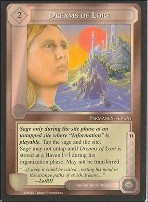 Middle-Earth: The Wizards (Base Set) card 107 Dreams of Lore