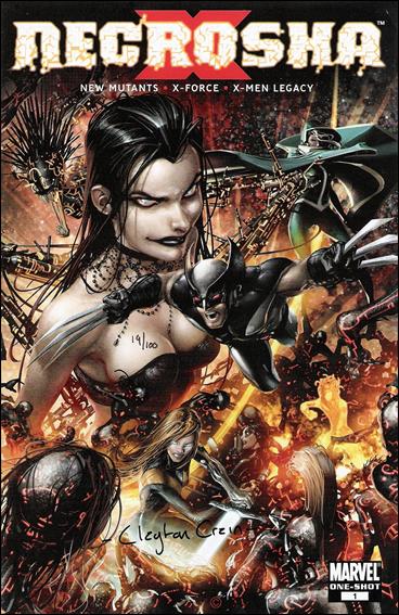 X Necrosha issue 1-D DF Wraparound Cover (Signed by Crain) 1/100