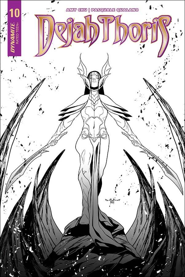 Dejah Thoris (2018) issue 10-F Pasquale Qualano 1:30 Black & White Cover
