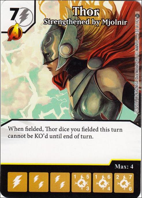 Marvel Dice Masters Civil War card 132 Thor: Strengthed by Mjolnir