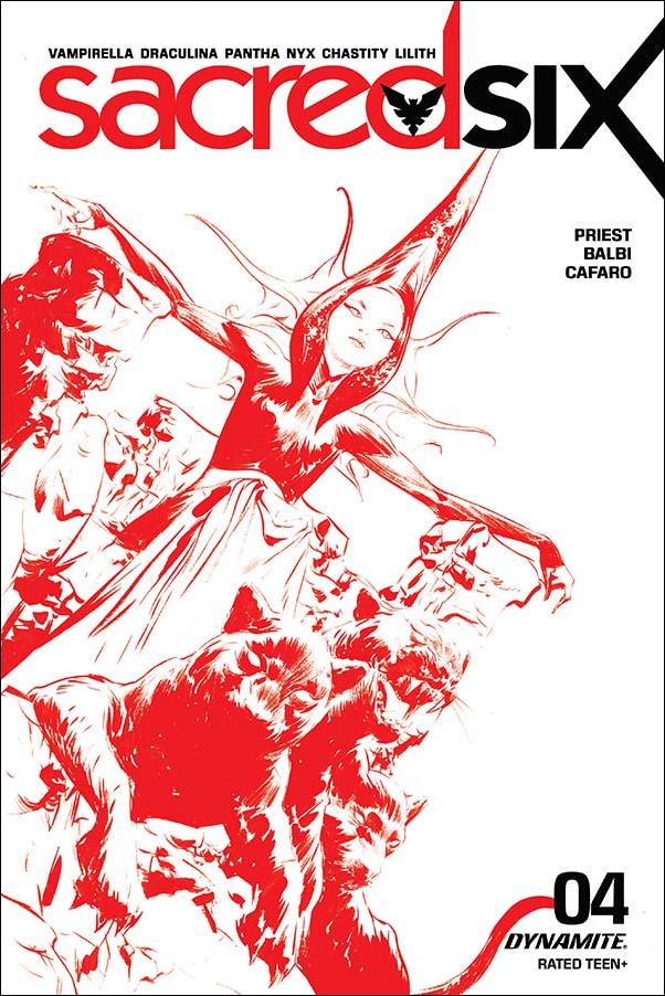 Sacred Six issue 4-I Jae Lee 1:15 Red & White Cover