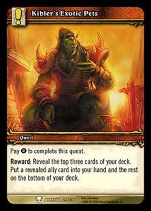 World of Warcraft: Heroes of Azeroth (Base Set) card 355 Kibler's Exotic Pets