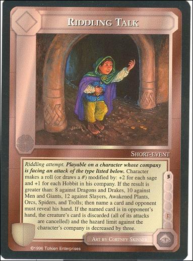 Middle-Earth: The Dragons (Base Set) card 122 Riddling Talk