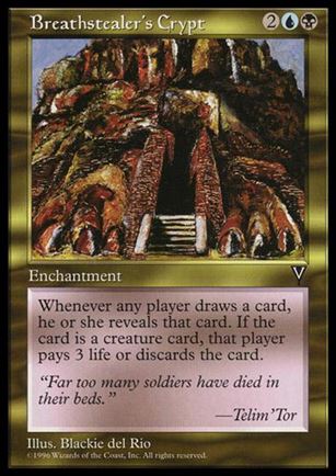 Magic the Gathering: Visions (Base Set) card 127 Breathstealer's Crypt