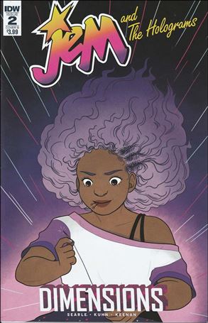 Jem and the Holograms:  Dimensions issue 2-B Sarah Winifred Searle Cover