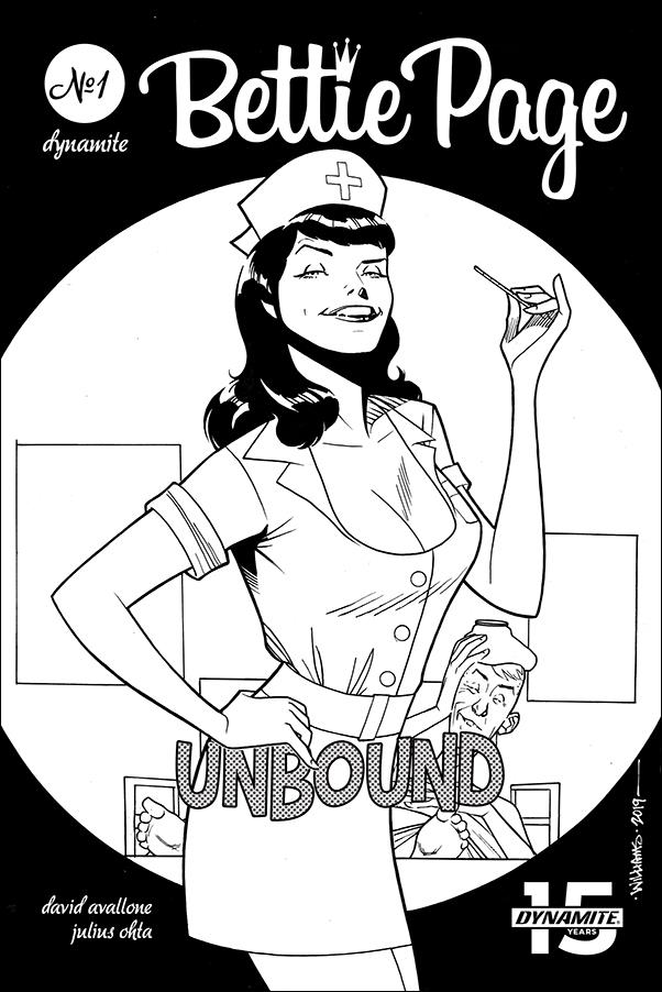 Bettie Page: Unbound issue 1-H David Williams 1:20 Black & White Cover