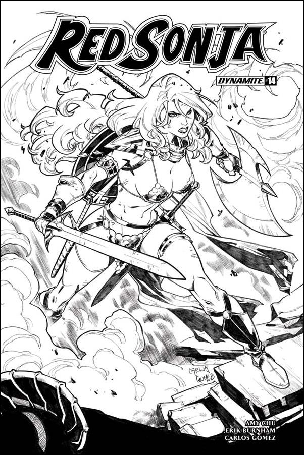 Red Sonja (2017) issue 14-H Carlos Gomez B&W Cover