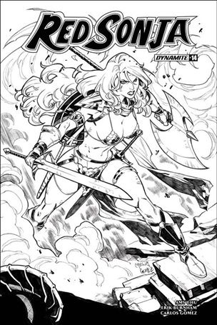 Red Sonja (2017) issue 14-H Carlos Gomez B&W Cover