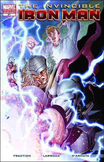 Invincible Iron Man (2008) issue 21-C Salvador Larroca Wraparound Cover (2nd Printing)