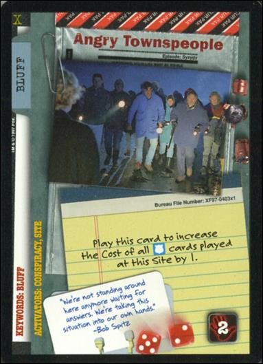 X-Files: 101361 (Base Set) card XF97-0403x1 Angry Townspeople