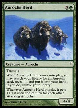 Magic the Gathering: Coldsnap (Base Set) card 103 Aurochs Herd
