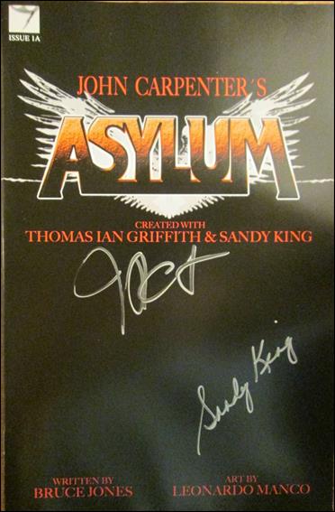 John Carpenter's Asylum issue 1-C Black Cover (Signed by Carpenter & King) 1:25